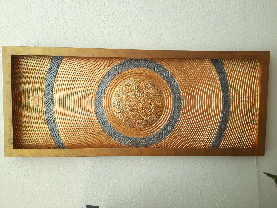 Lichtobjekt Goldkreise